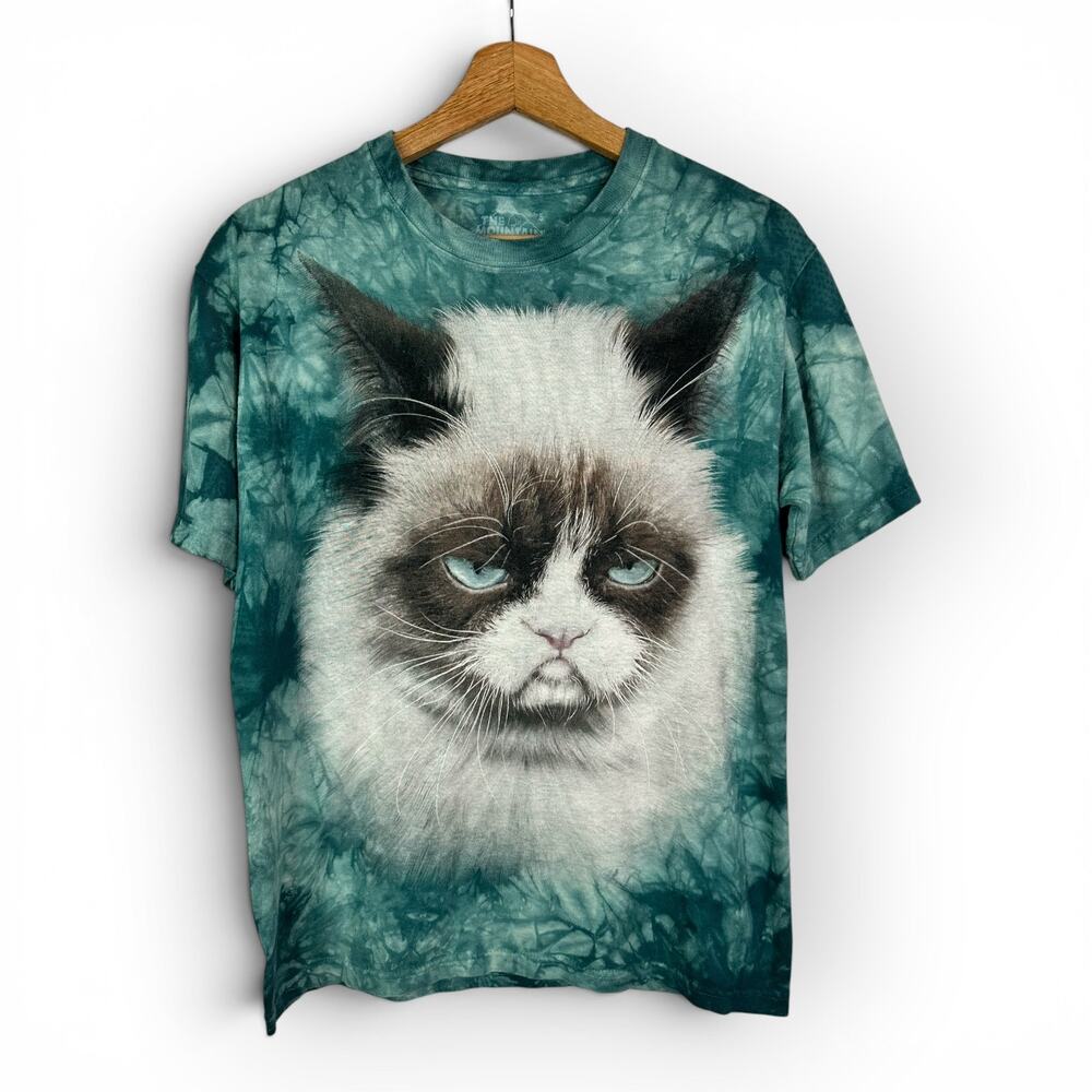The Mountain Grumpy Cat Tie-Dye T-Shirt Small Novelty Graphic Grunge Iconic Y2K